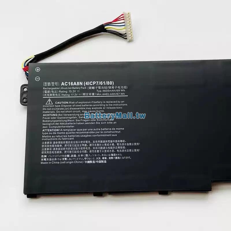 Acer宏碁 AC16A8N(4ICP7/61/80)副廠電池