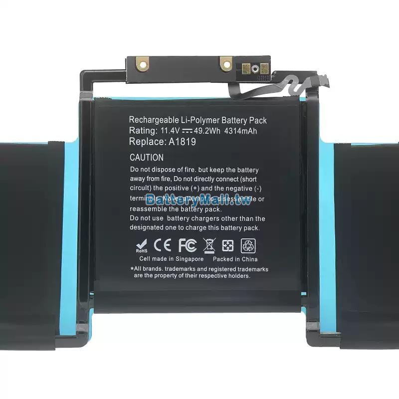 Apple蘋果MacBook MacBook Pro Core i7 3.3 13 Inch Touch A1706(Late 2016)副廠電池