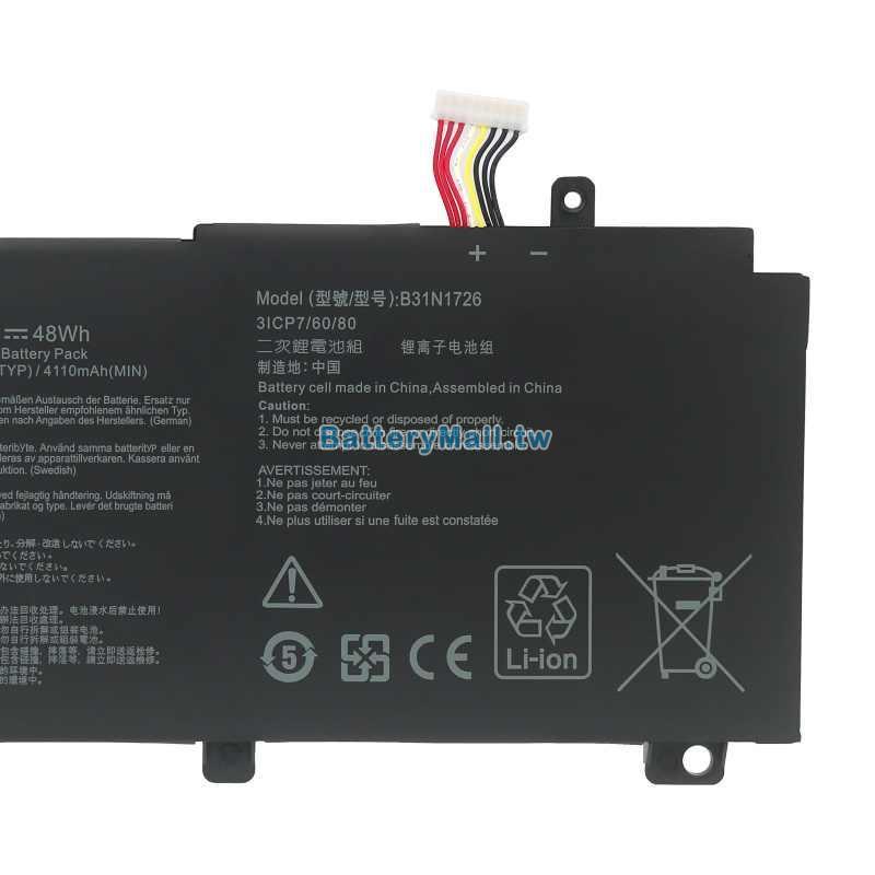 Asus華碩 B31N1726副廠電池