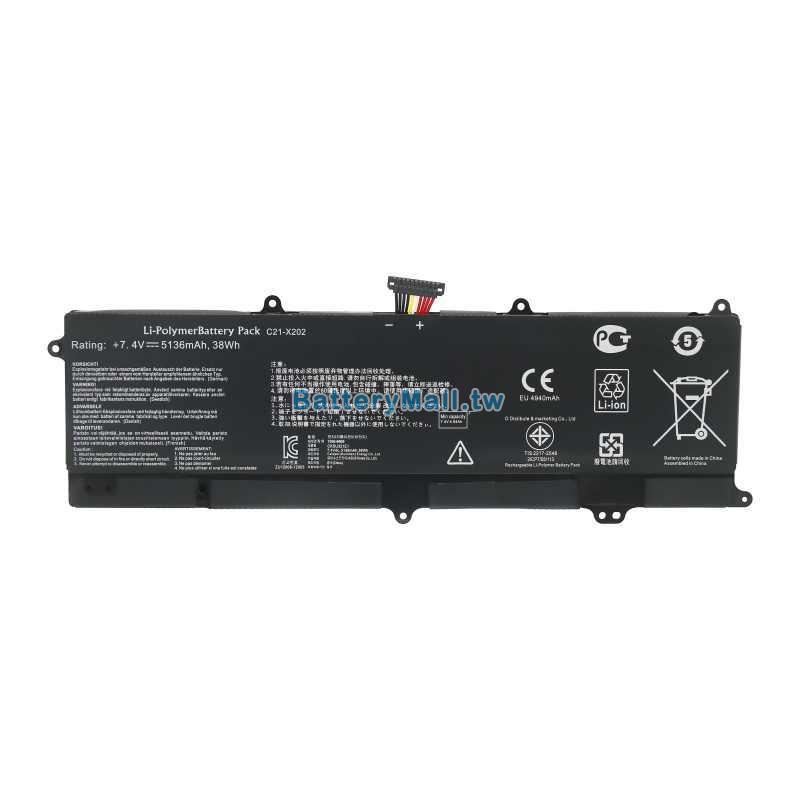 Asus華碩 VivoBook X202E-CT3217G副廠電池